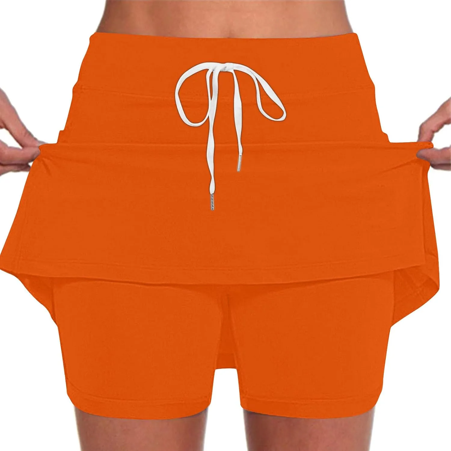 DDAPJ pyju Tennis Skirts for Women Summer Drawstring High Waisted Golf Skorts Running Athletic Skorts for Pickleball Casual