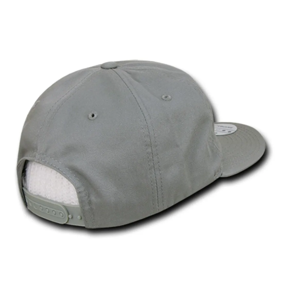Decky 370 Relaxed Cotton High Profile Snapback Hats 6 Panel Flat Bills Dad Caps