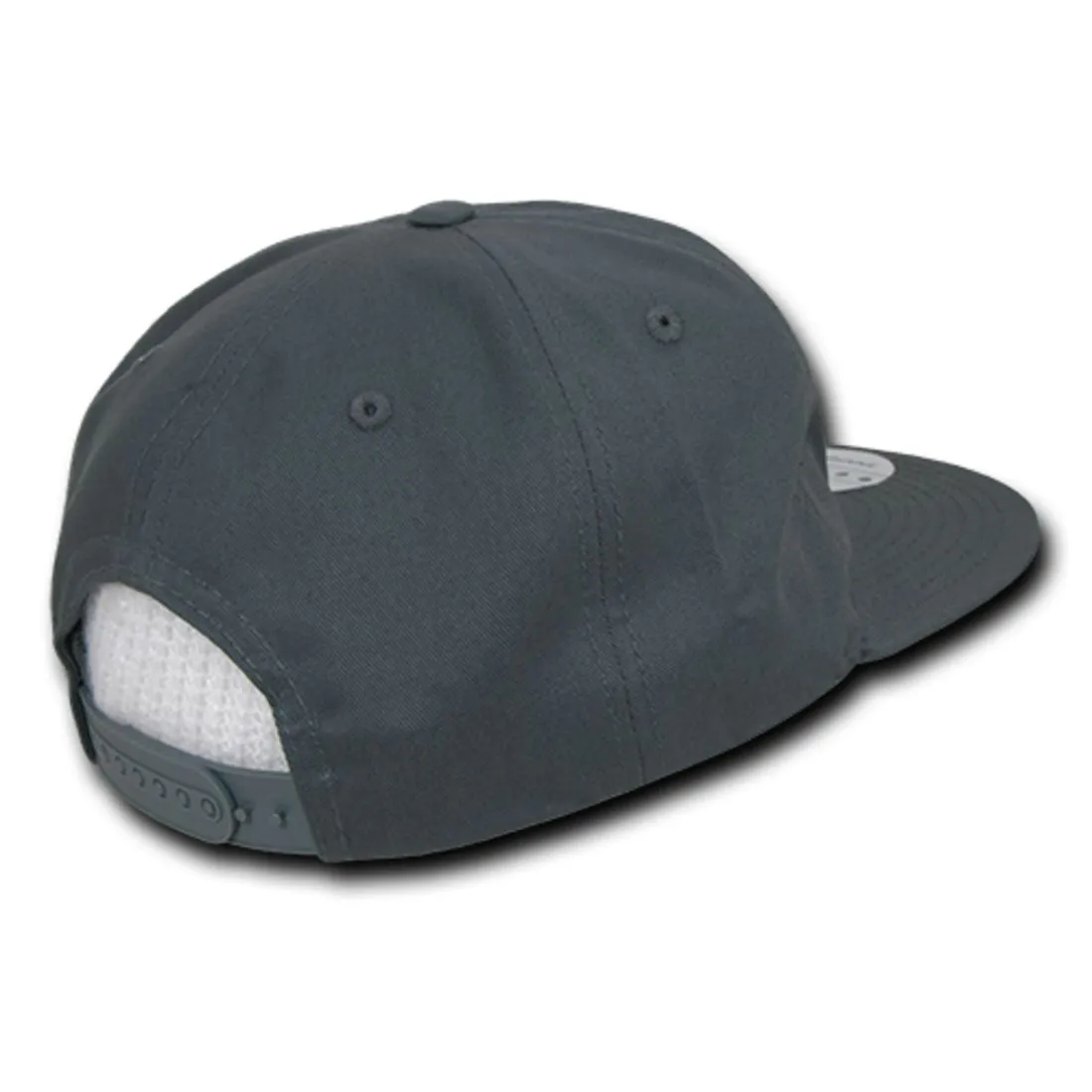 Decky 370 Relaxed Cotton High Profile Snapback Hats 6 Panel Flat Bills Dad Caps