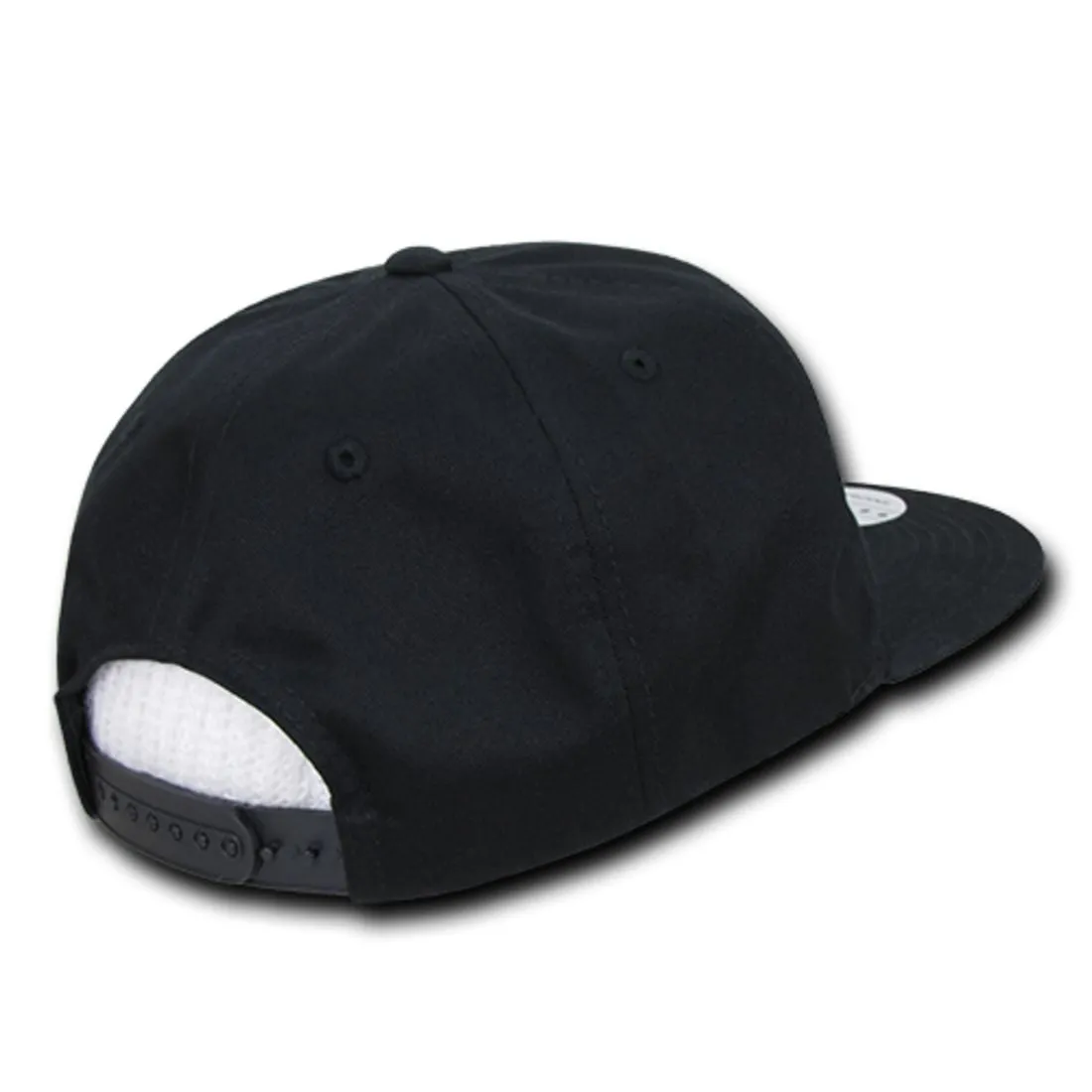Decky 370 Relaxed Cotton High Profile Snapback Hats 6 Panel Flat Bills Dad Caps