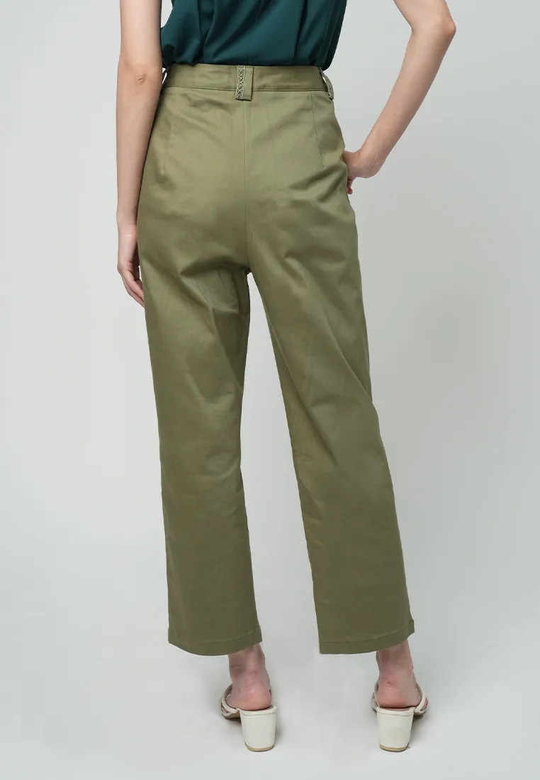 Delia Relaxed Pants with Braided Pocket Detail