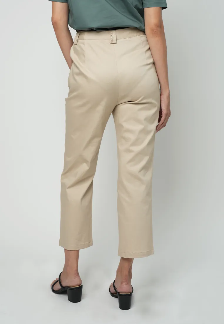 Delia Relaxed Pants with Braided Pocket Detail