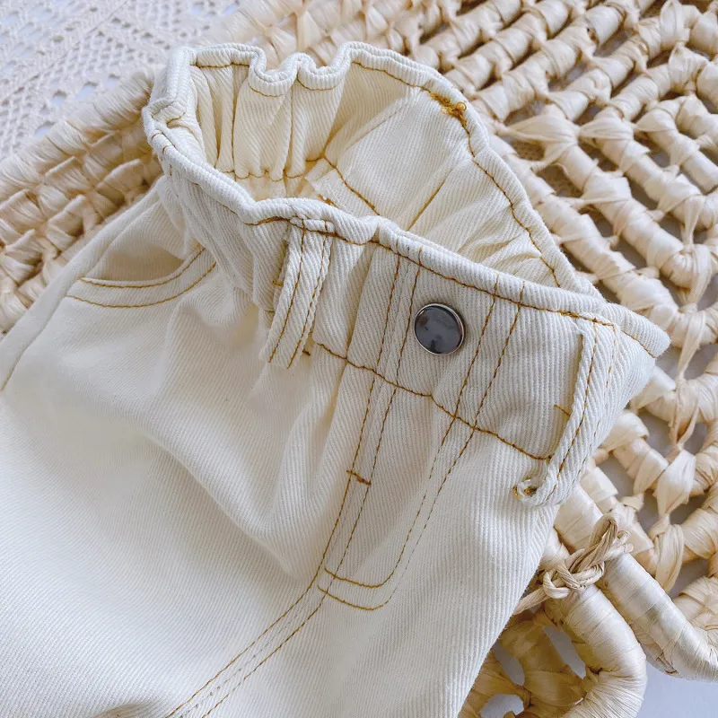 Denim Pants with Stretchy Waistband