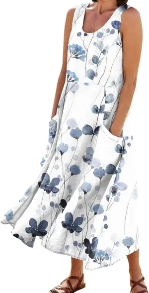 Dresses for Women 2024 Sleeveless Maxi Dress Short Sundresses for Women Casual Dresses for Women 2024 Women Dresses