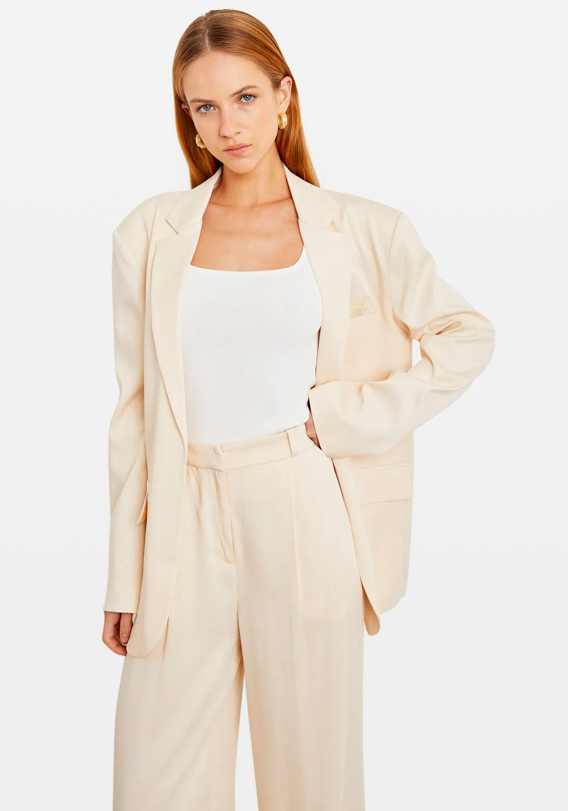EASE RELAXED BLAZER CREAM