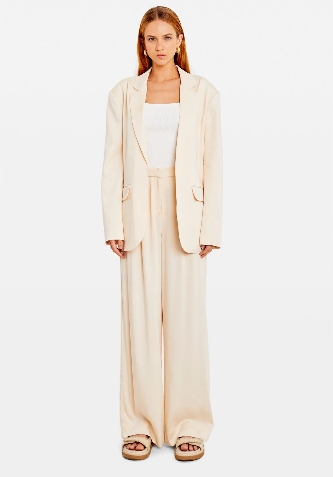 EASE RELAXED BLAZER CREAM
