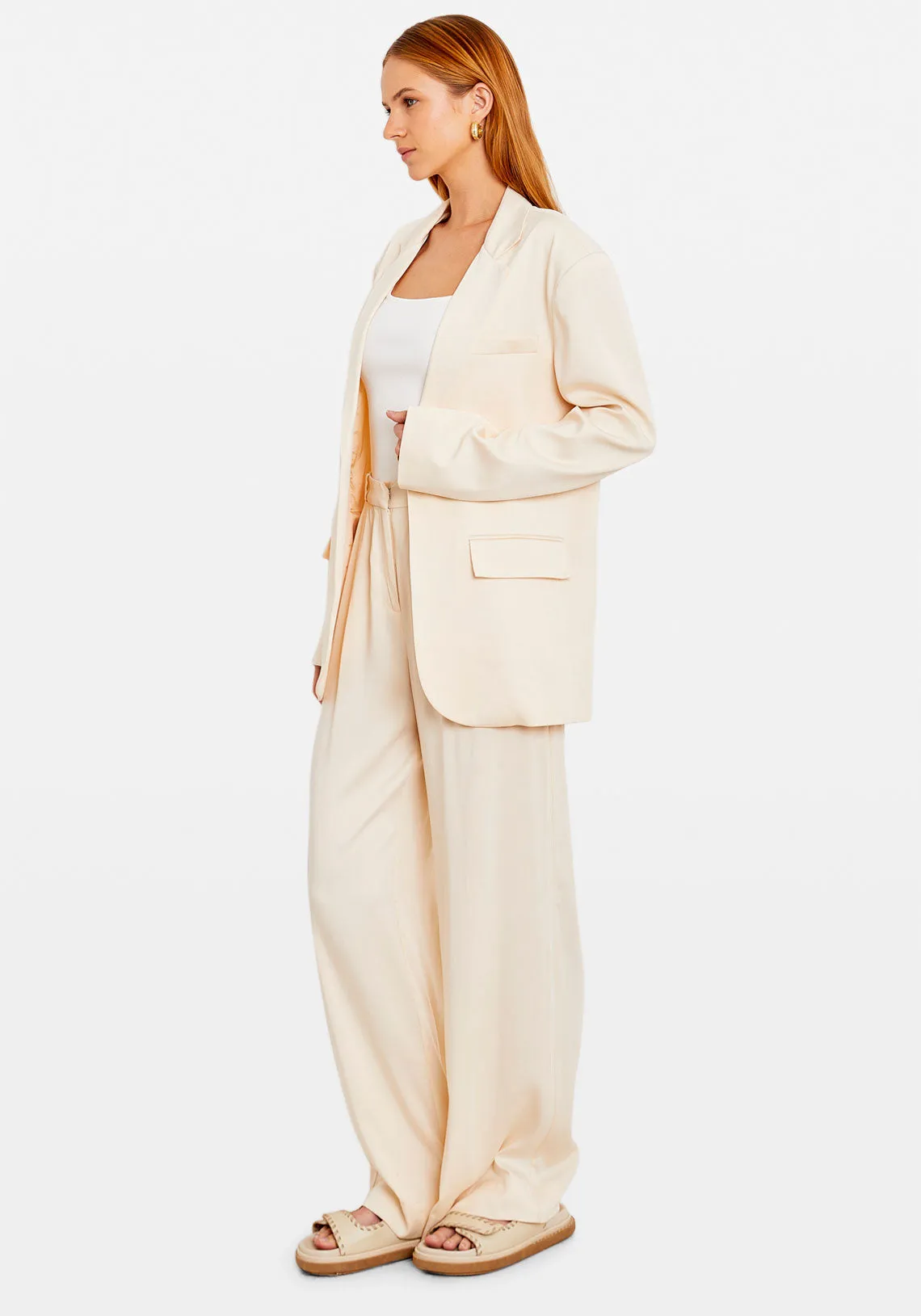 EASE RELAXED BLAZER CREAM