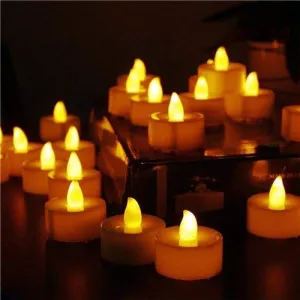 EIN SOF LED Tealight Candles - Set of 36 pcs, Safe, Eco-Friendly, and Long-Lasting Flameless & Smokeless Candles for Romantic Ambiance and Versatile Decorating - Warm White, 3cmx3cm