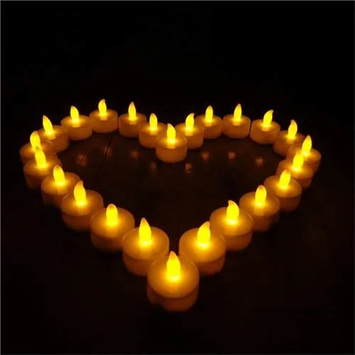EIN SOF LED Tealight Candles - Set of 36 pcs, Safe, Eco-Friendly, and Long-Lasting Flameless & Smokeless Candles for Romantic Ambiance and Versatile Decorating - Warm White, 3cmx3cm