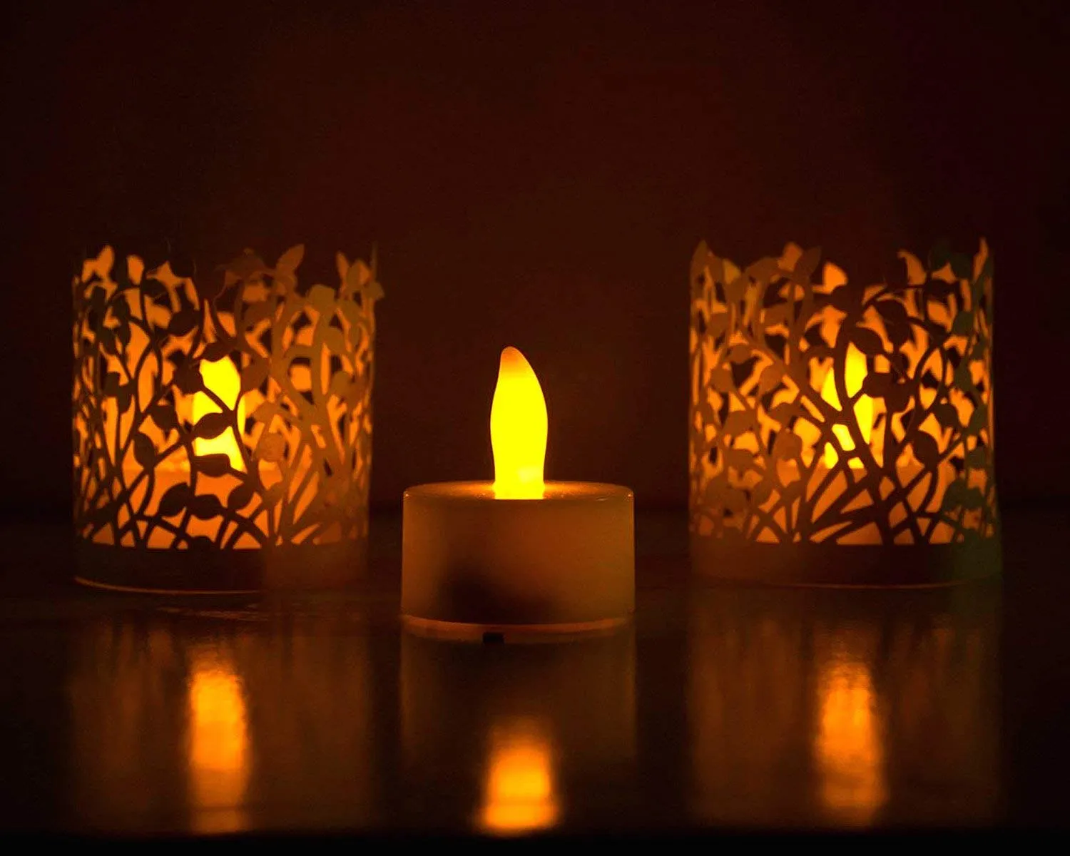 EIN SOF LED Tealight Candles - Set of 36 pcs, Safe, Eco-Friendly, and Long-Lasting Flameless & Smokeless Candles for Romantic Ambiance and Versatile Decorating - Warm White, 3cmx3cm