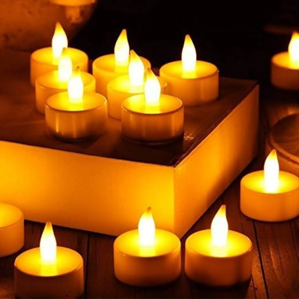 EIN SOF LED Tealight Candles - Set of 36 pcs, Safe, Eco-Friendly, and Long-Lasting Flameless & Smokeless Candles for Romantic Ambiance and Versatile Decorating - Warm White, 3cmx3cm