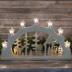 Electric Santa Delivering Gifts Schwibbogen