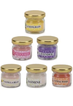 ELEGANTE HOMEZ Mini Scented Candle Jar for Home Decoration Aroma Therapy Candles for Birthday Anniversary (Pack of 12)