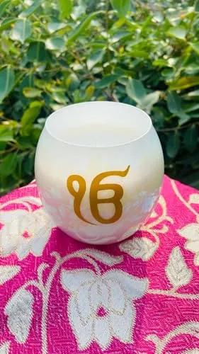 ELEGANTE HOMEZ Scented Jar Candle for Home Decoration Aroma Therapy Swastik Candles for Birthday Anniversary (Pack of 2)