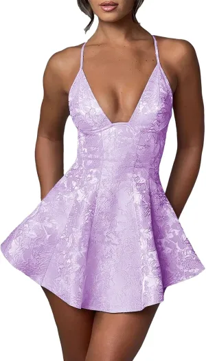 Embroidery Satin Short Homecoming Dress for Teens Halter V Neck Prom Dress A Line Mini Party Cocktial Gowns