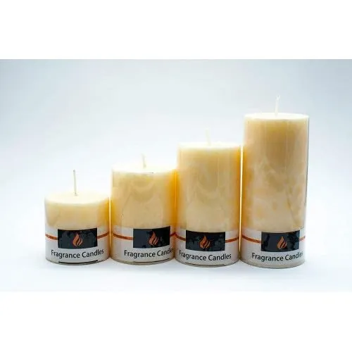 Exquisite Marble Finish Pillar Candle, Handcrafted with Love, Unleashing a Serene Fragrance - Smokeless, Extraordinary Longevity, and an Unforgettable Addition to Your Space