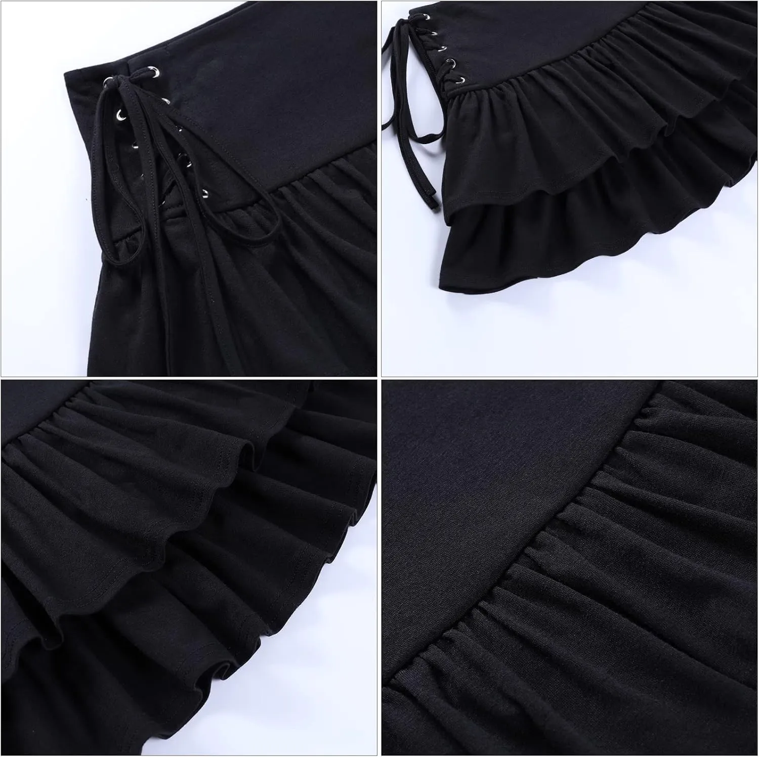 FEOYA Women's Skirt Steampunk Gothic Mini/Midi Skirts for Nightout Club Party