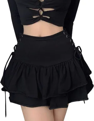 FEOYA Women's Skirt Steampunk Gothic Mini/Midi Skirts for Nightout Club Party