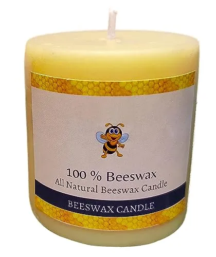 Floish Decor Premium Bees Wax Pillar Candles Set | Home Decor Candles | Candles Gift Set | 2x2 Inches (Jasmine, Pack of 6)