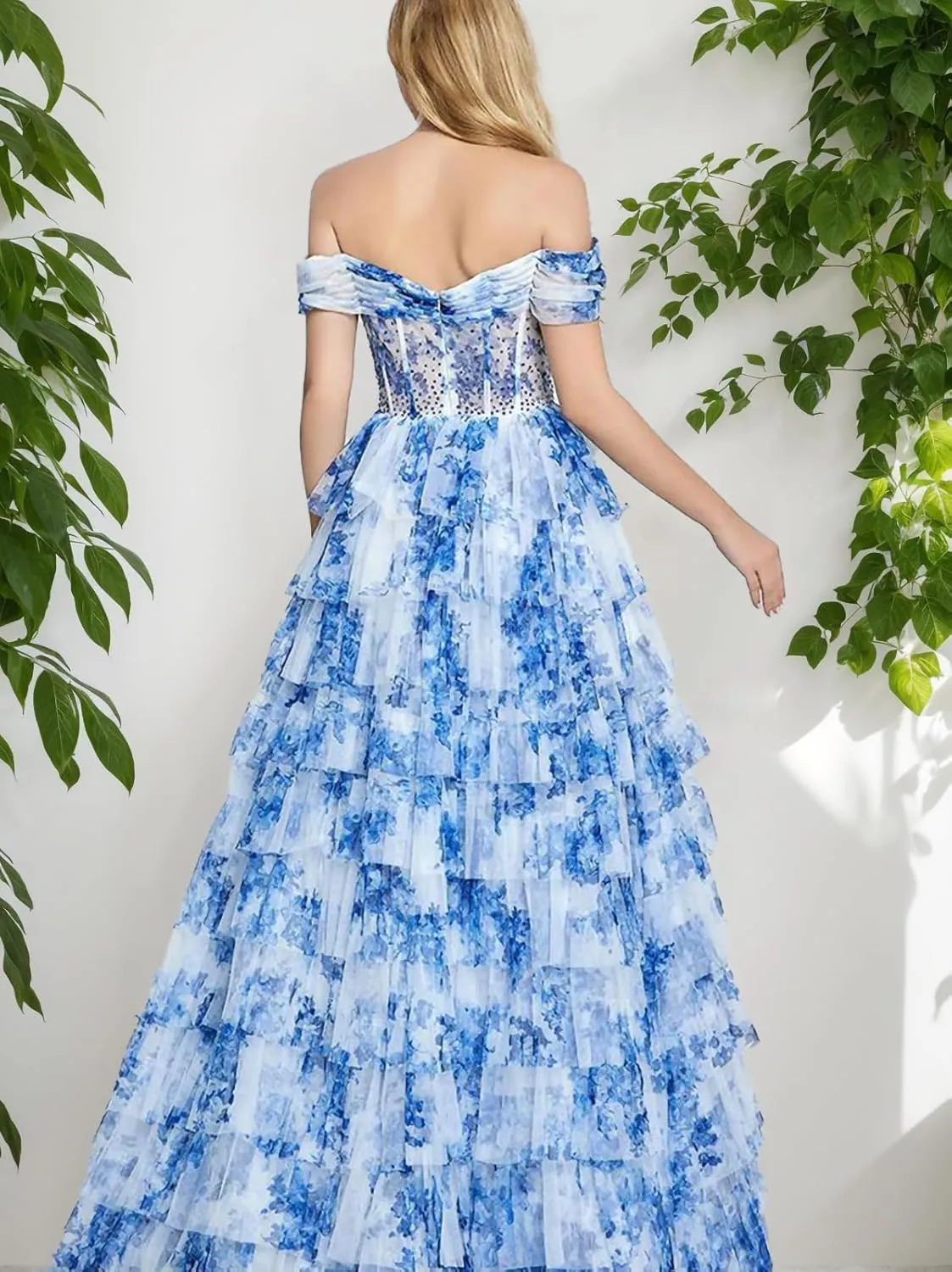 Floral Print Prom Dresses for Teens Chiffon A-line Ball Gown One Shoulder Formal Evening Dresses