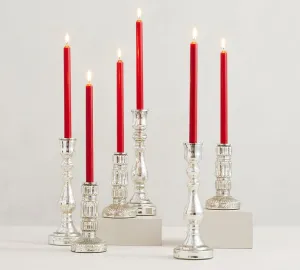 Floryn Decor Long Red Taper Candles | Elegant Long Candles for Your Home Decor | Each Candle is 10 inches Long, Smokeless & Dripless (Pack of 12)