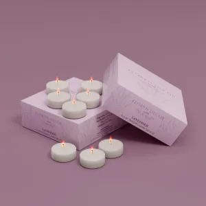 Floryn Decor Luxe Luxurious Lavender Scented Tealight Candles | Long Burning Tea Light Candle- Pack of 12, Soy Wax (Set of 96)