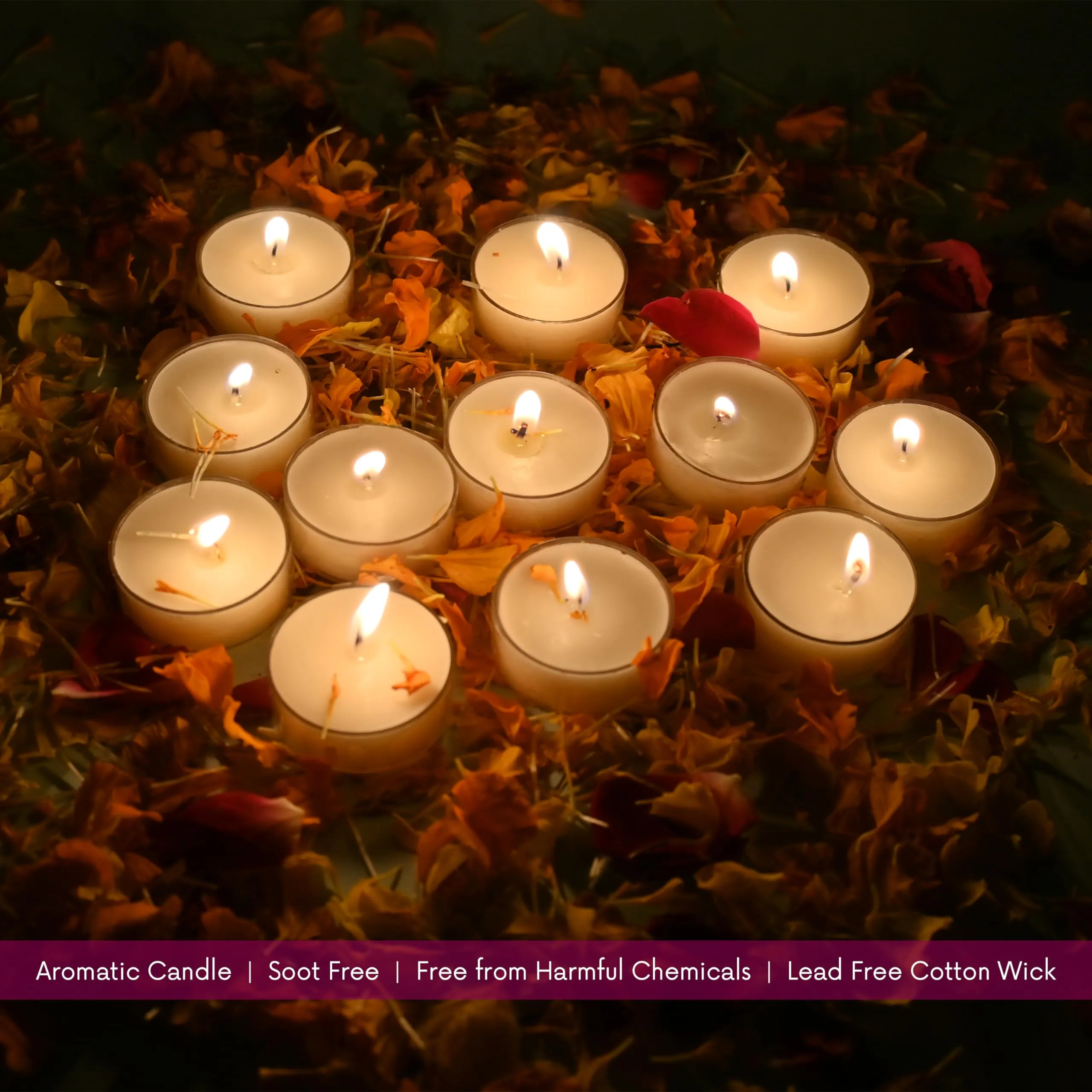 Floryn Decor Luxe Luxurious Lavender Scented Tealight Candles | Long Burning Tea Light Candle- Pack of 12, Soy Wax (Set of 96)