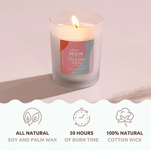 Folkulture Scented Candles for Home or Candle Gifts for Women |Ruby Peony and Suede | 50 Hrs of Burn Time | 7.06 Oz Soy Candles Jar | Mothers Day Gifts from Daughter & Son for Mom (Best Mom Award)