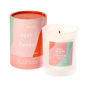 Folkulture Scented Candles for Home or Candle Gifts for Women |Ruby Peony and Suede | 50 Hrs of Burn Time | 7.06 Oz Soy Candles Jar | Mothers Day Gifts from Daughter & Son for Mom (Best Mom Award)