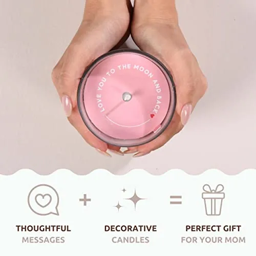 Folkulture Scented Candles for Home or Candle Gifts for Women |Ruby Peony and Suede | 50 Hrs of Burn Time | 7.06 Oz Soy Candles Jar | Mothers Day Gifts from Daughter & Son for Mom (Best Mom Award)