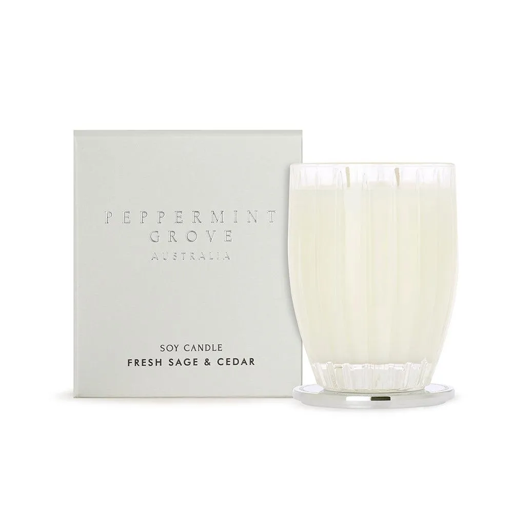 FRESH SAGE & CEDAR LARGE CANDLE 370G