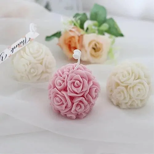 Garden of Tranquility: A Captivating Tapestry of Elegance - Hand-Poured 3D Rose Scented Mini Candle for Romantic Evenings and Serene Moments