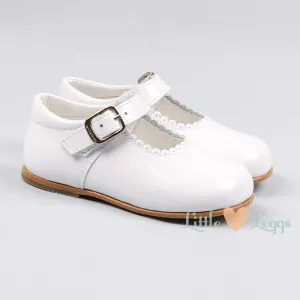 Girls White Patent Mary Jane Shoe