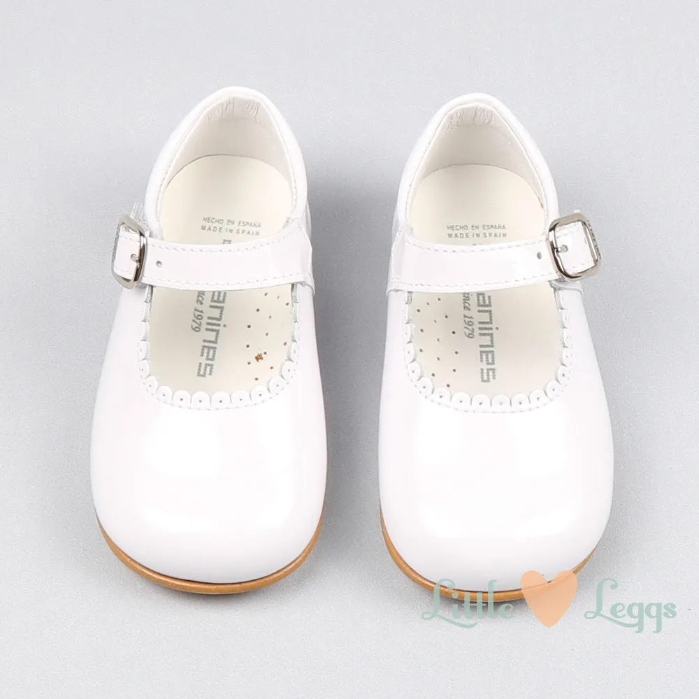 Girls White Patent Mary Jane Shoe