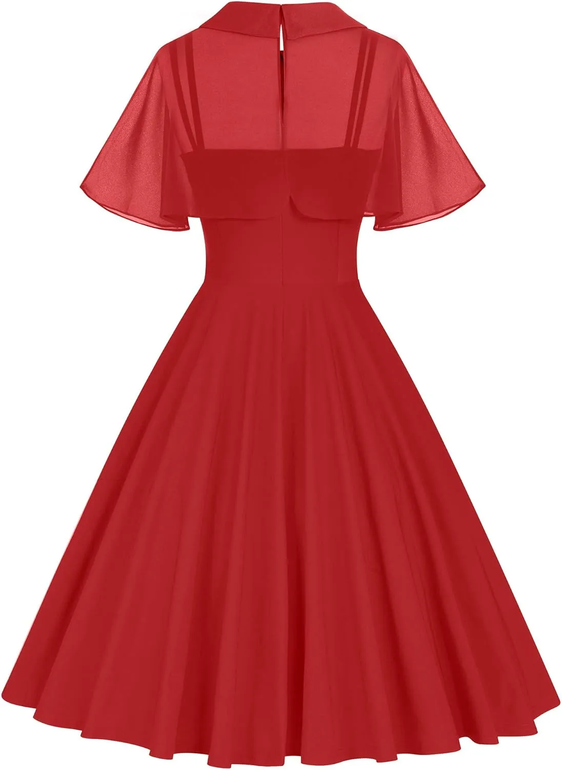 GownTown Women's 1950s Cloak Two-Piece Cocktail Dress