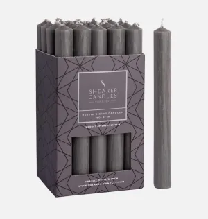 Grey 8 inch Dinner Candles x 20
