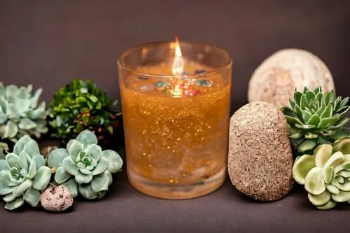 GURUKUL BHARAT Colorful Twin Pack Decorative Dinner Candles with Glass Accents Illuminate Every Occasion with Style