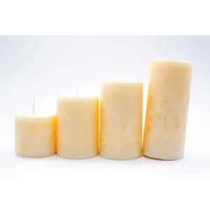 Handmade Pillar Candle, Exuding The Delicate Scent of Jasmine - Smoke-Free, Uniquely Long-Burning, and an Exquisite Decorative.