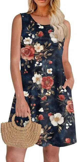 Hawaiina Dress for Women 2025 Summer Casual Petal Slim Striped Ruffle Floral Sundresses Plus Size Tropical Dresses