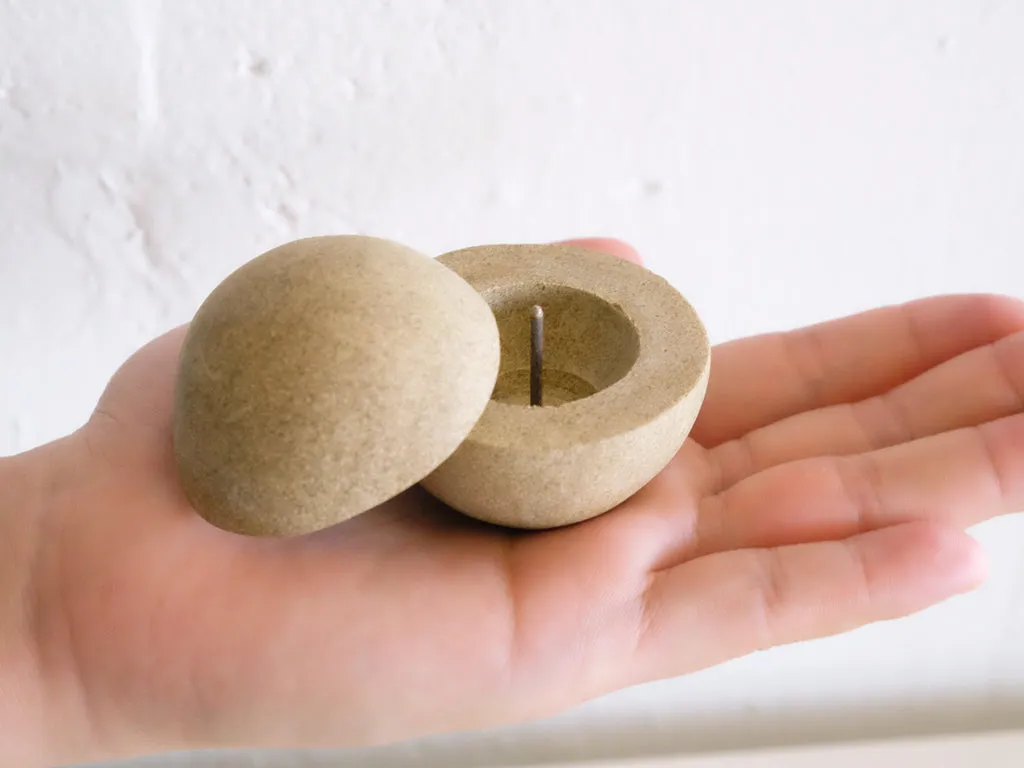 Haze Candle Holder: Kodama, Yamabuki Beige