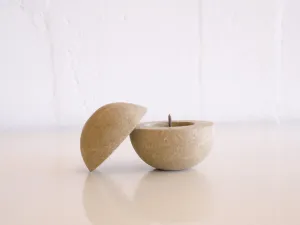 Haze Candle Holder: Kodama, Yamabuki Beige