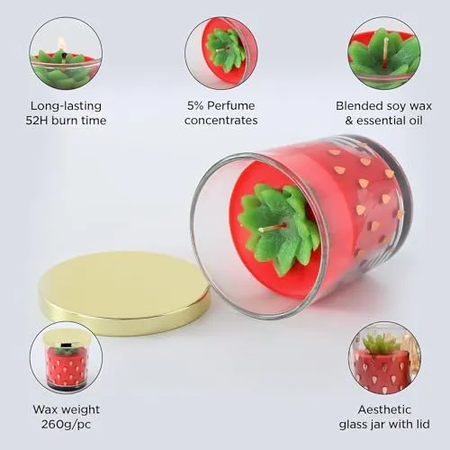 Heart Home Scented Candles | Fragrance Candles | Candles for Wedding | Candles for Bedroom | Birthday Candles | Valentines Day Gifts Candles | DY-230709B | Transparent