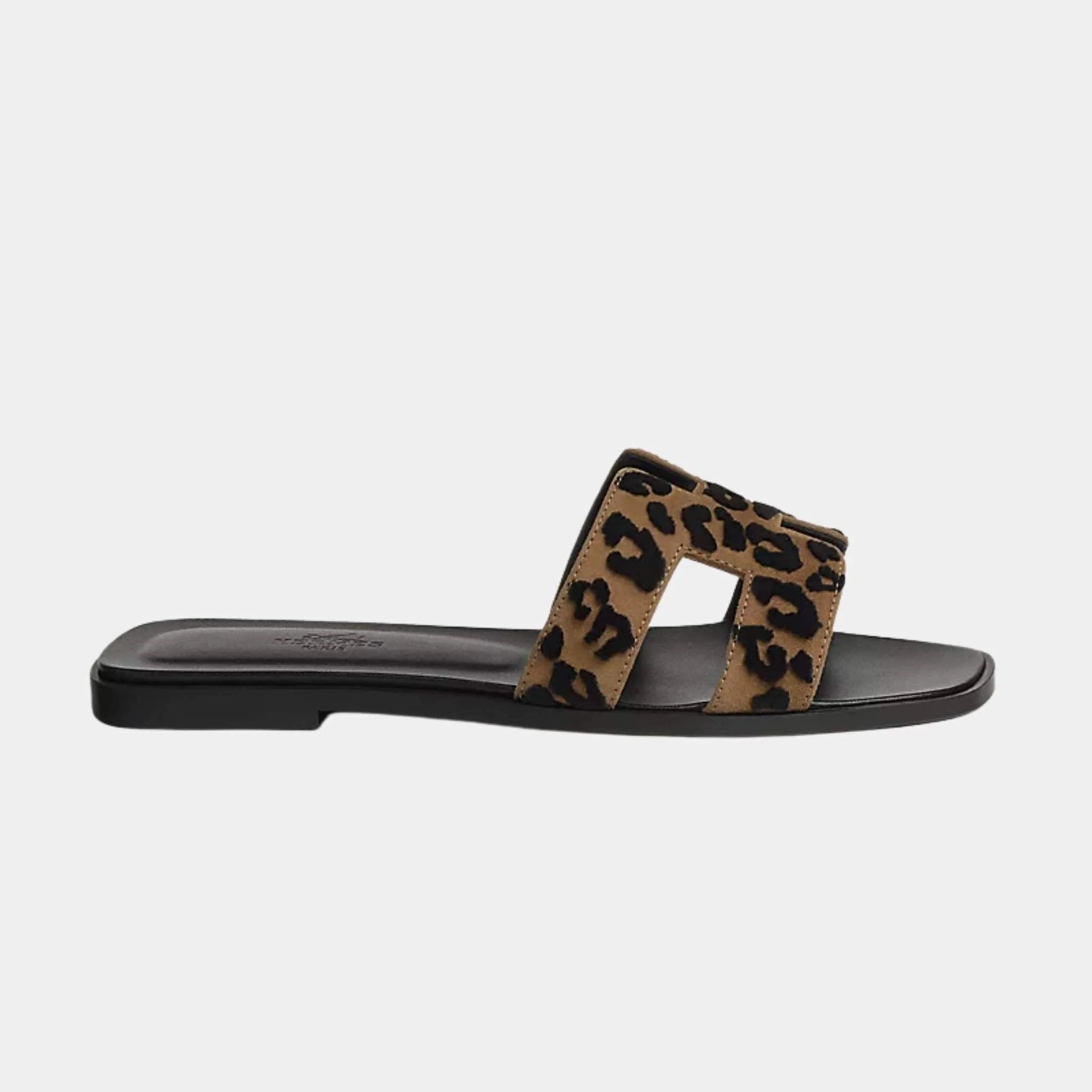 Hermes Oran Sandal Tufted Suede Goatskin