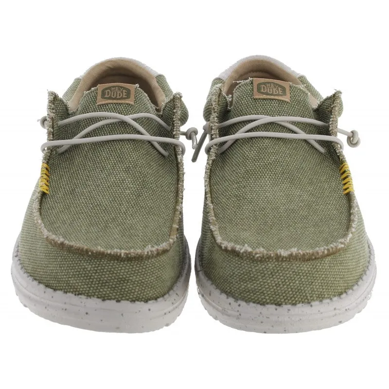 Hey Dude Wally Coastline OLIVE Two Tone Slip On Shoe