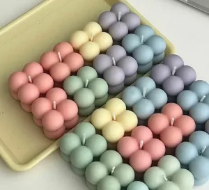 Hola Small Bubble Candle | SOYA Wax | Pack of 20 | Fregrance - Rose, Lavender, Vanilla, Lily, Oudh, Floral, Jasmin, Forest Bamboo