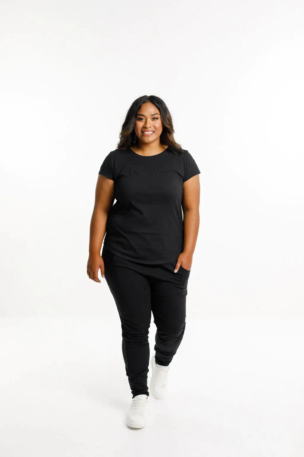 Home Lee Apartment Pants HL100 WHIX - Black with a single white X