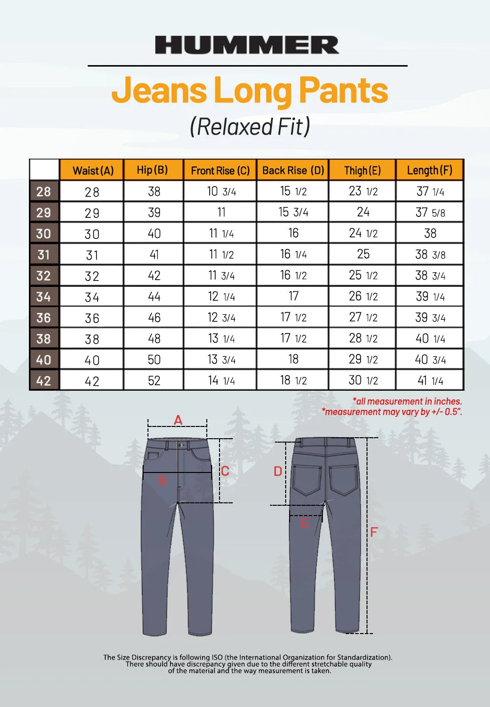HUMMER JEANS LONG PANTS [RELAXED FIT] H0004