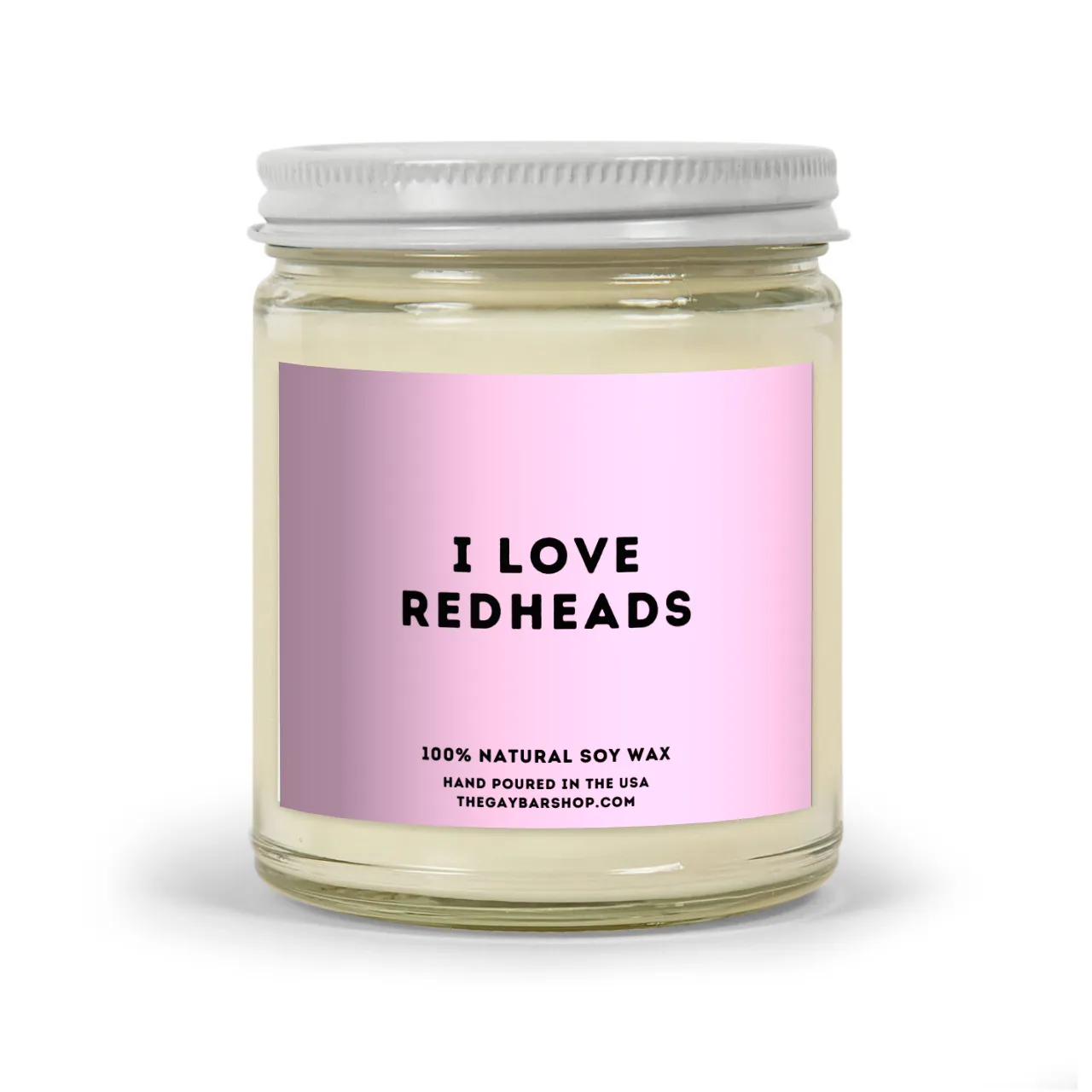 I Love Redheads Candle