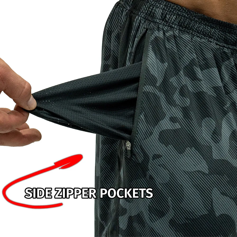Jujimufu Stretchy Pants - Dark Camo w/ Black