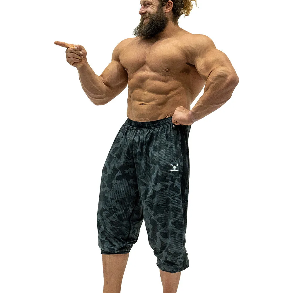 Jujimufu Stretchy Pants - Dark Camo w/ Black